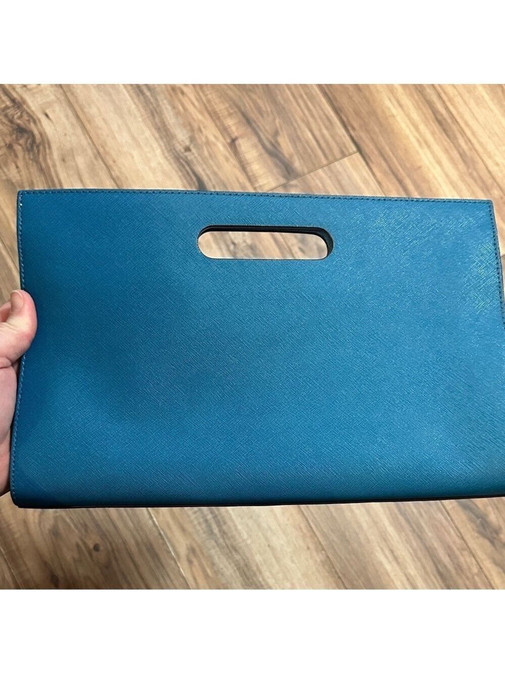 Michael Kors Tilda XL Teal Clutch - Picture 8 of 17